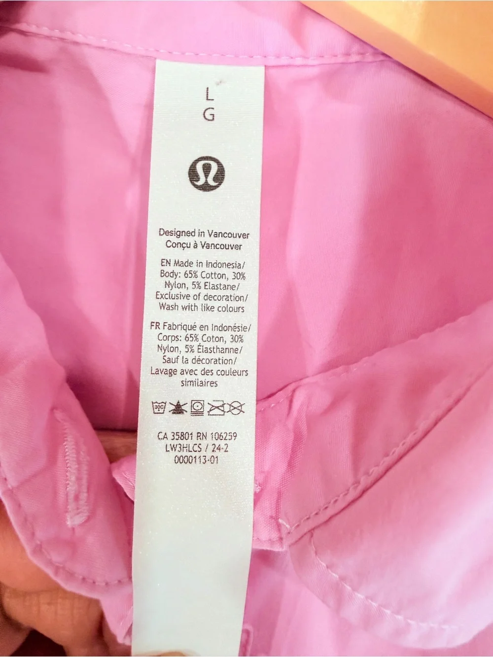 lululemon athletica Pink Women's blouse and Shorts set